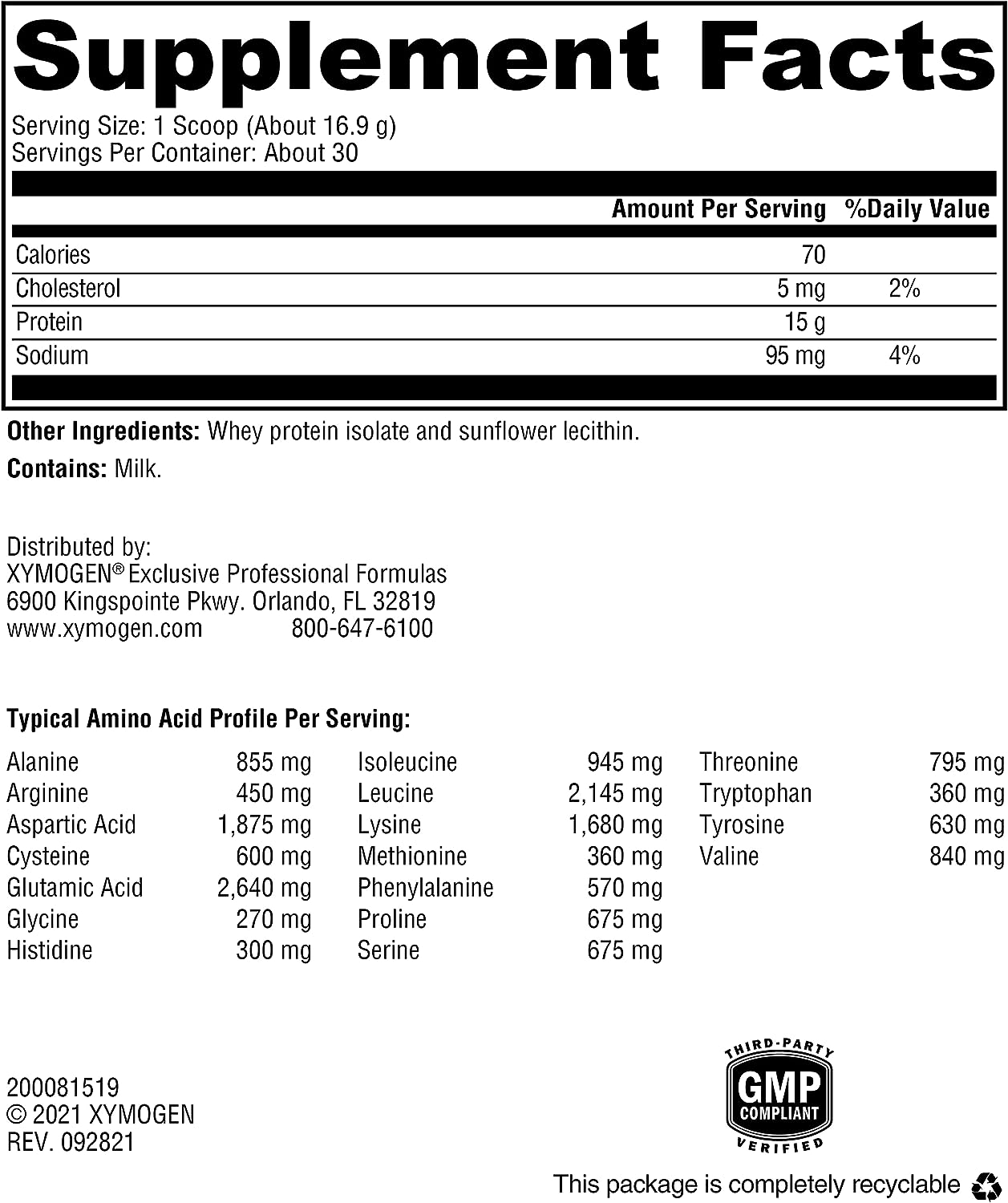 New Zealand Whey Protein Isolate 30 Servings