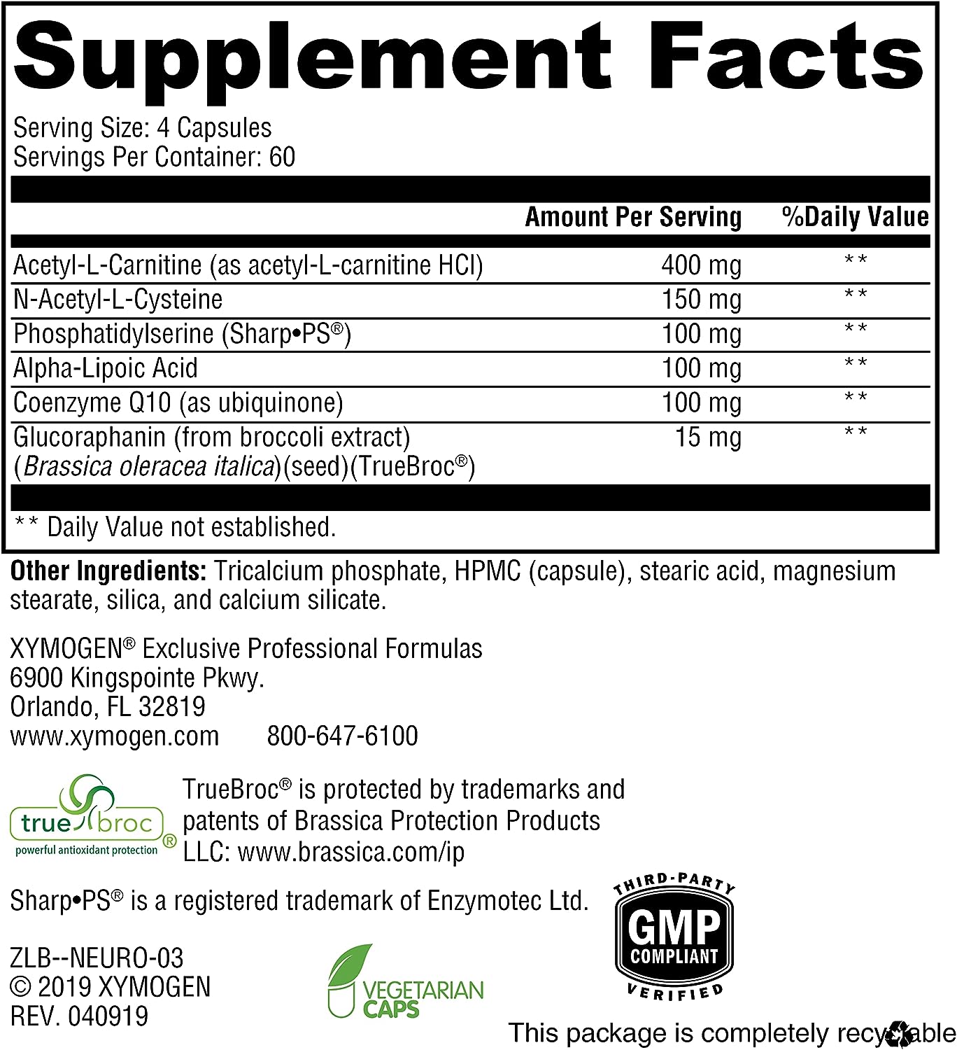 NeuroActives™ BrainSustain™ 120 Capsules