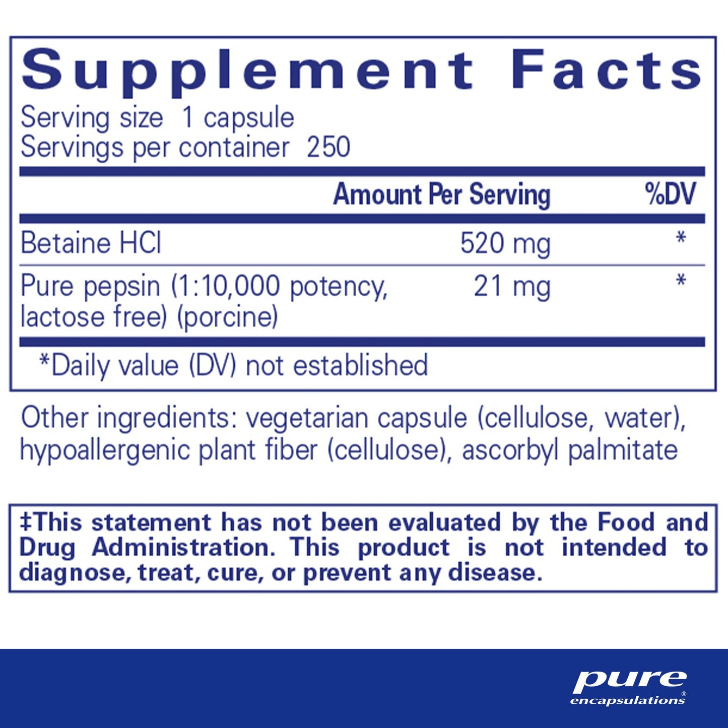 Betaine HCl/Pepsin