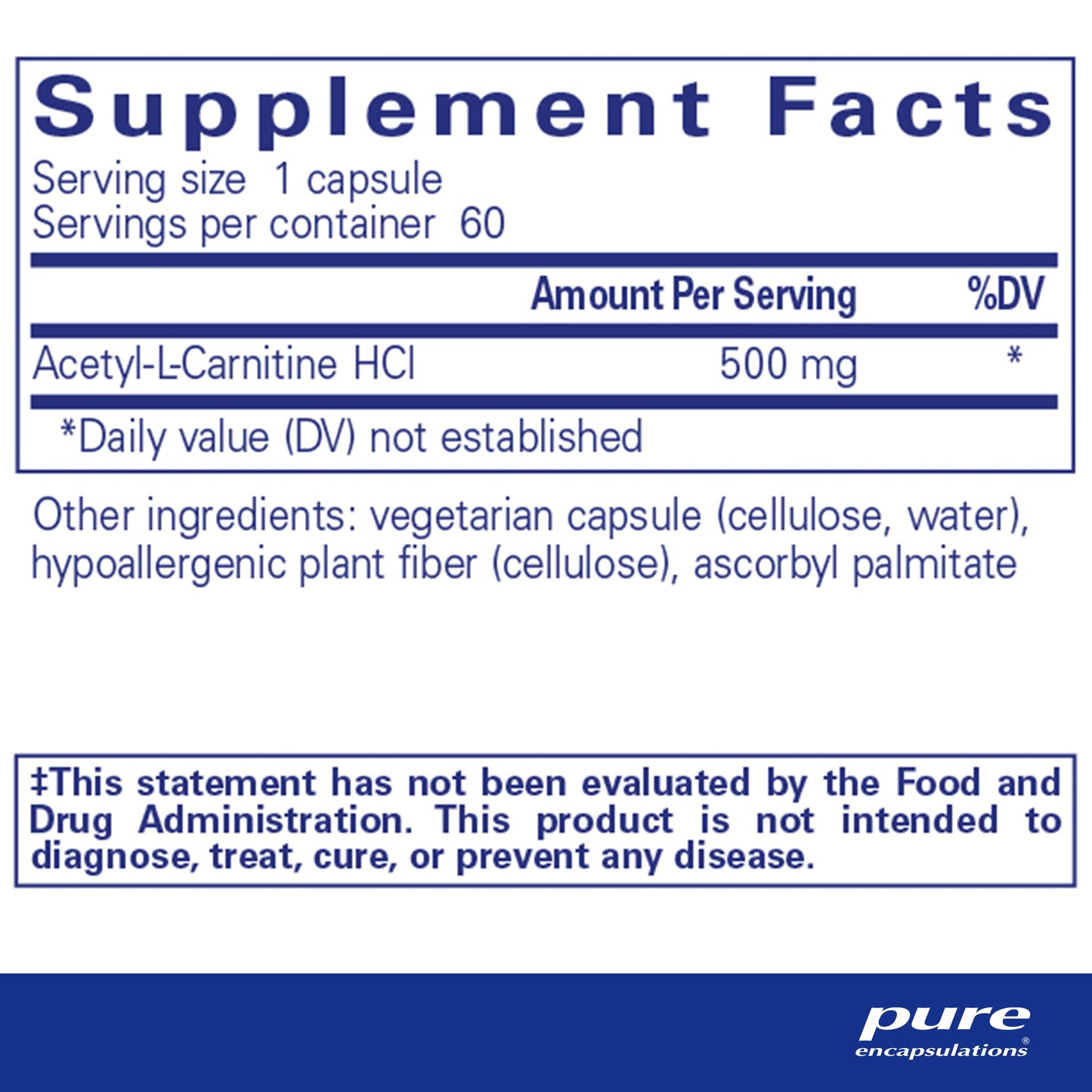 Acetyl l Carnitine 500 mg