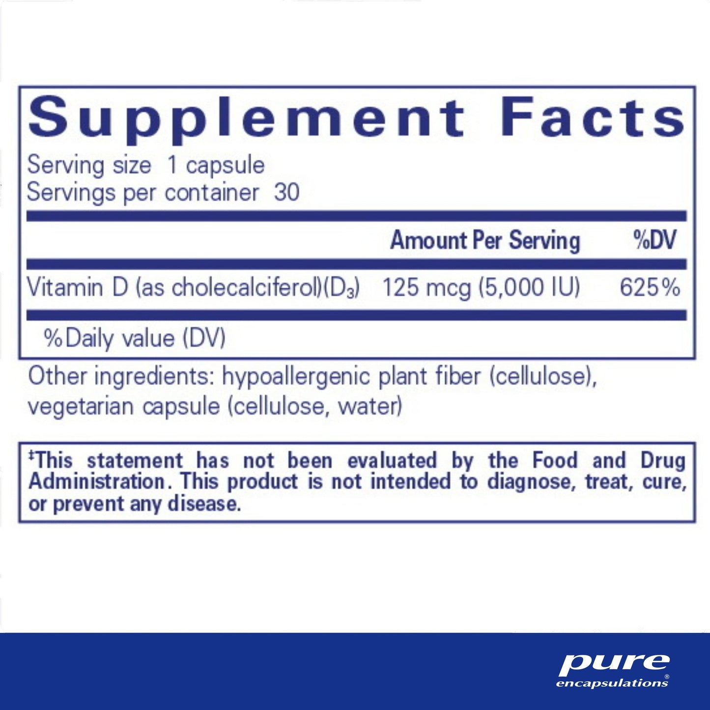 Vitamin D3 125 mcg (5,000 IU)