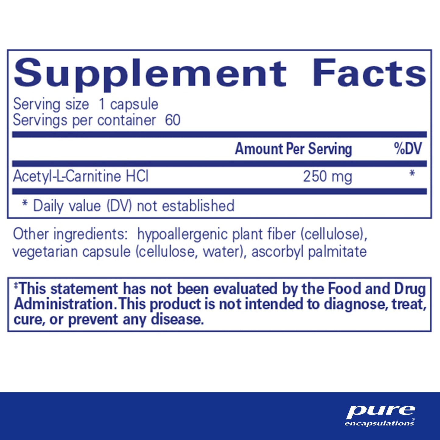 Acetyl l Carnitine 250 mg